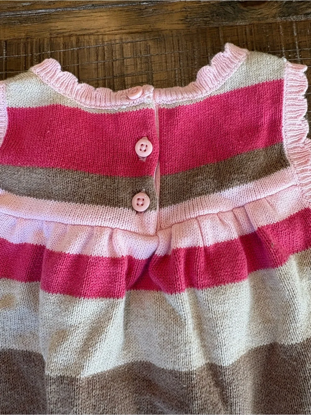Gymboree Michevious MonkeySleeveless Knit Dress, Light/Hot Pink & Brown Stripe